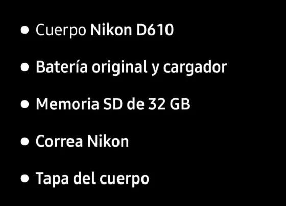 Camara de fotos Nikon D610 exceente estado Caballito