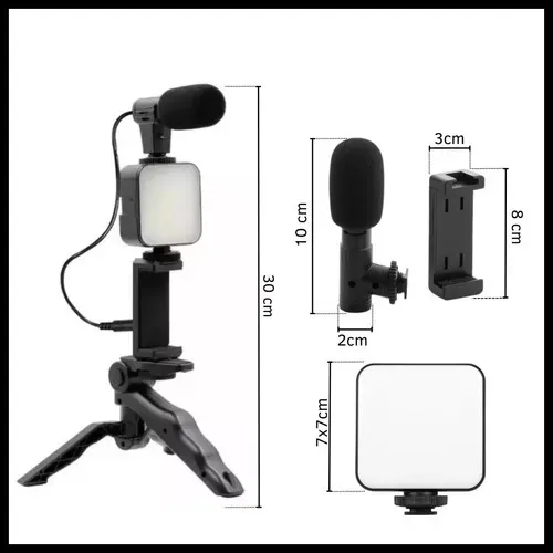 Kit Editor de Videos Flash-Micrófono +Soporte Santa Fe ciudad