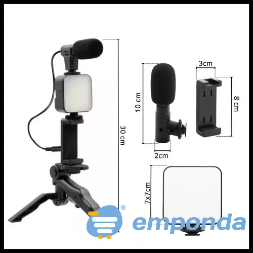 Kit Editor de Videos Flash-Micrófono +Soporte Santa Fe ciudad - imagen 3