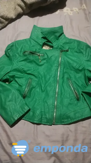 Campera de cuero verde Colegiales - imagen 3