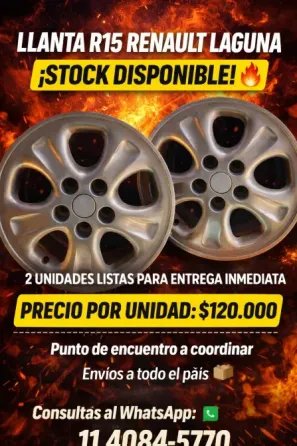 Llanta R15 Renault Laguna Original Tigre