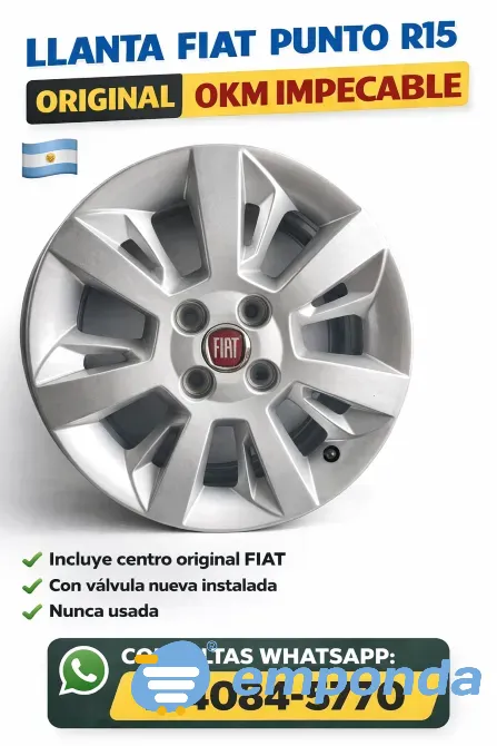 Llanta R15 Fiat Punto Original Tigre - imagen 1