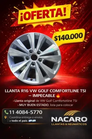 Llanta r16 Vw Golf Trendline TSI Tigre