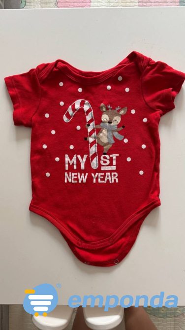 Body de Año Nuevo para bebés 74-80 Caballito - imagen 1