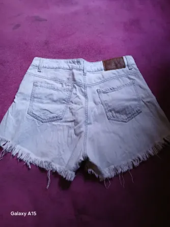 Short de jean clarito con flecos Villa Ballester