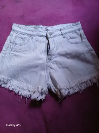 Short de jean clarito con flecos Villa Ballester