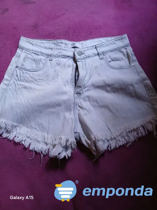 Short de jean clarito con flecos Villa Ballester - imagen 1