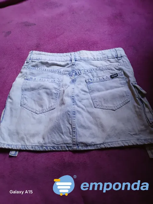 Pollera cargo de jean talle 42 Villa Ballester - imagen 2