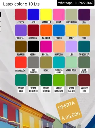 Pintura Latex Color 10 litros Merlo