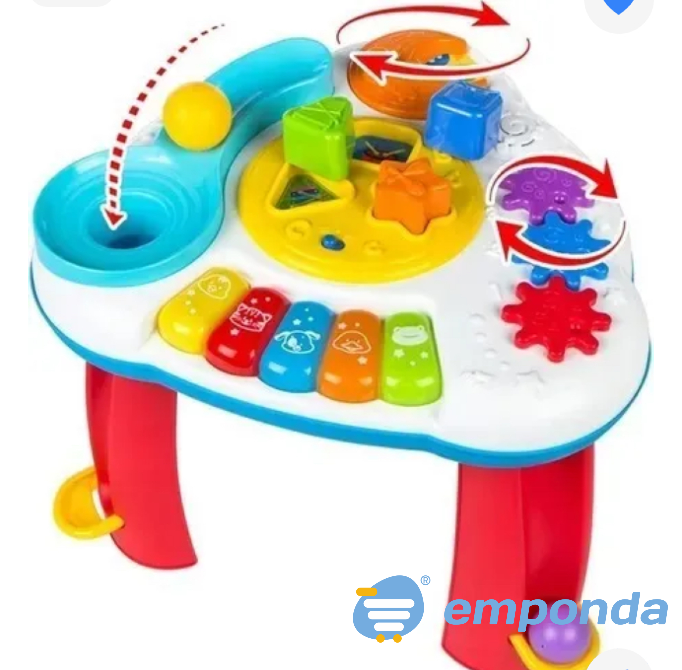 Mesa Musical Con Centro de Juego Bebé Musical Con Luces 5en1 Villa Crespo - imagen 2