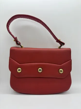 Cartera de cuero roja Villa Crespo