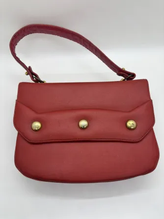 Cartera de cuero roja Villa Crespo