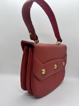 Cartera de cuero roja Villa Crespo