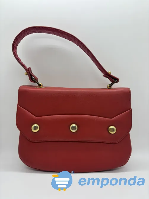 Cartera de cuero roja Villa Crespo - imagen 3
