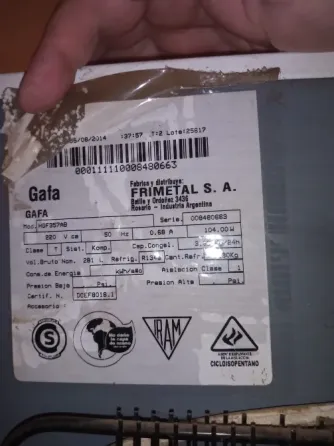 Heladera Gafa con Freezer Chascomús