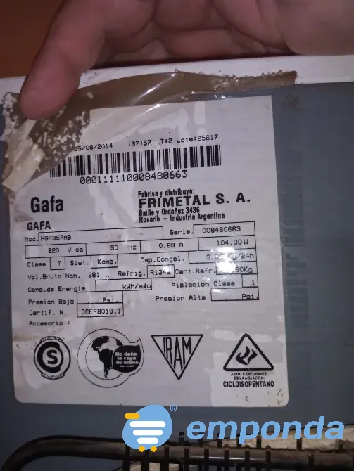 Heladera Gafa con Freezer Chascomús - imagen 6