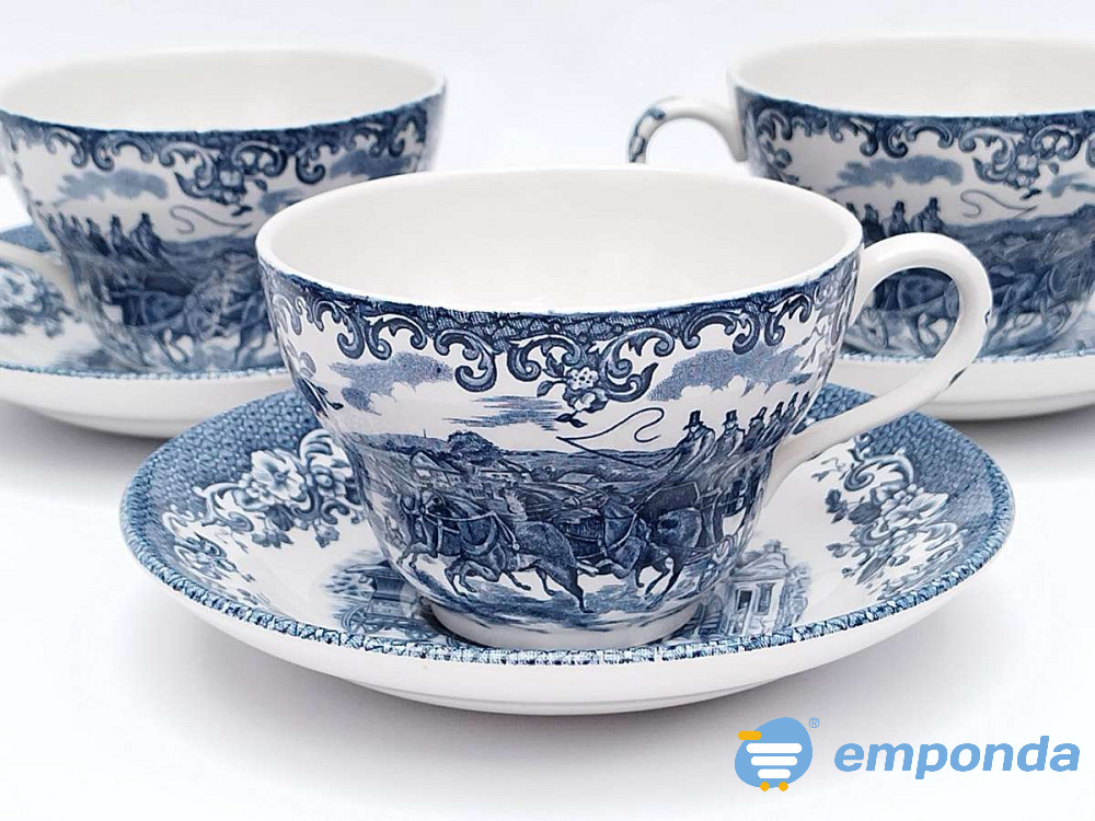 Tazas con plato Almagro - imagen 1