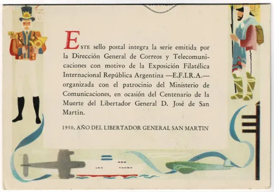 Tarjeta C/Estampilla del Ministerio de Comunicaciones 1950 Villa Crespo
