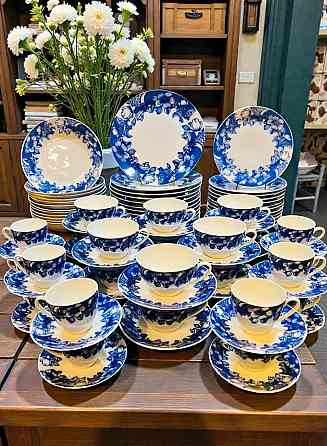 Vajilla Verbano Retro Azul 84 Piezas Martínez