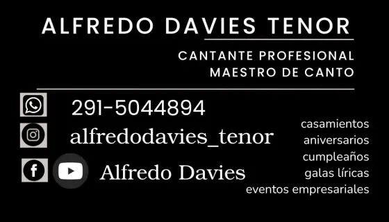 Cantante para eventos Bahía Blanca