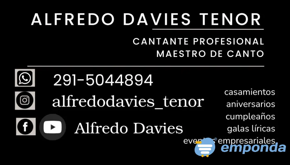 Cantante para eventos Bahía Blanca - imagen 1