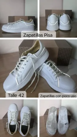 Zapatillas cuerina blanca Quilmes