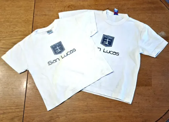 Remera x2 Escolar San Lucas Colegiales
