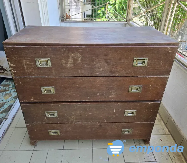 Cómoda cajonera 4 cajones Chifonier Madera Colegiales - imagen 1