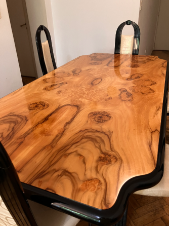 Juego de comedor raíz de nogal Recoleta