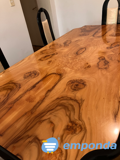 Juego de comedor raíz de nogal Recoleta - imagen 2