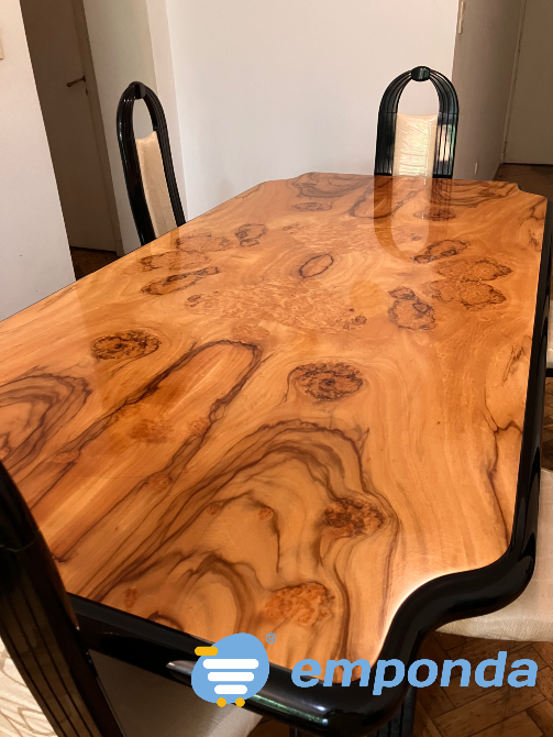 Juego de comedor raíz de nogal Recoleta - imagen 3