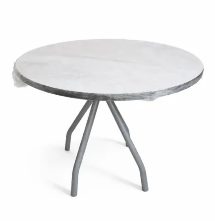 Mesa redonda de melamina, 1 metro de diámetro, patas de caño Villa Crespo