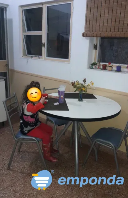 Mesa redonda de melamina, 1 metro de diámetro, patas de caño Villa Crespo - imagen 8