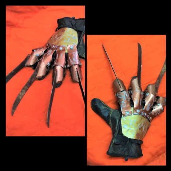 Freddy Krueger Garra Real de Metal y Cuero Disfraz Halloween Balvanera