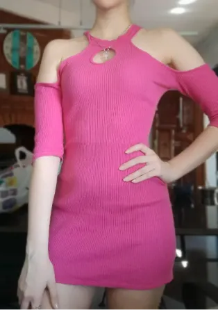 Vestido fucsia corto Lanús Este