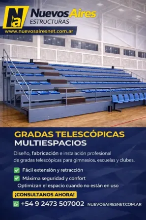 Gradas Telescopicas Tribunas Tubulares Escenarios levadizos Colón