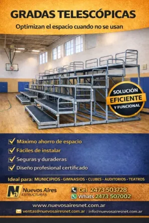 Gradas Telescopicas Tribunas Tubulares Escenarios levadizos Colón