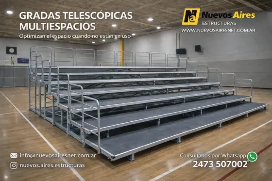 Gradas Telescopicas Tribunas Tubulares Escenarios levadizos Colón