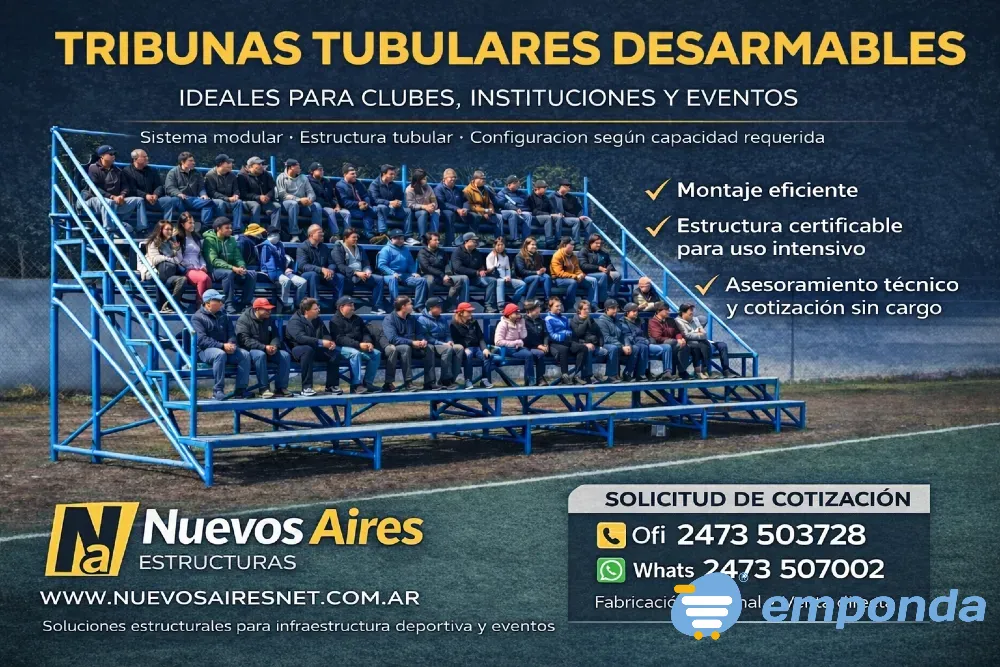 Gradas Telescopicas Tribunas Tubulares Escenarios levadizos Colón - imagen 9