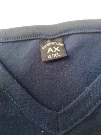 Remera azul escote en V. Unisex Floresta