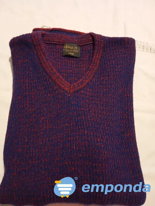 Sweater largo, escote en V. Amplio IMPECABLE Floresta - imagen 6
