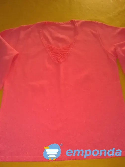 Sweter de Dama, escote en V con delicado detalle Floresta - imagen 1