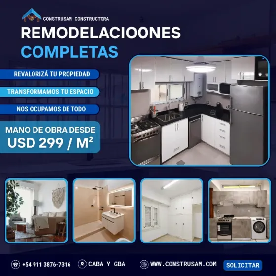 Remodelación Completa con Mano de Obra Profesional Lomas de Zamora