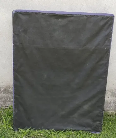 Respaldo De Sommier Twin Tapizado Ecocuero Violeta Córdoba