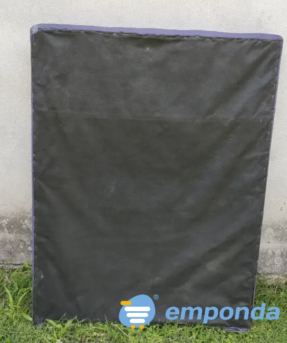 Respaldo De Sommier Twin Tapizado Ecocuero Violeta Córdoba - imagen 3