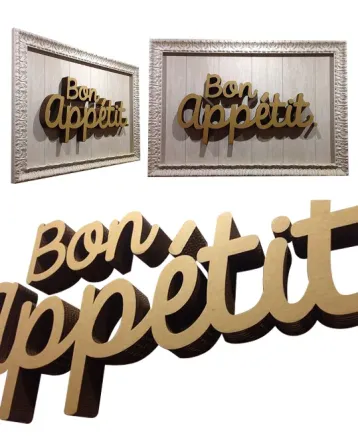 Logos corpóreos de acero espejado Lanús