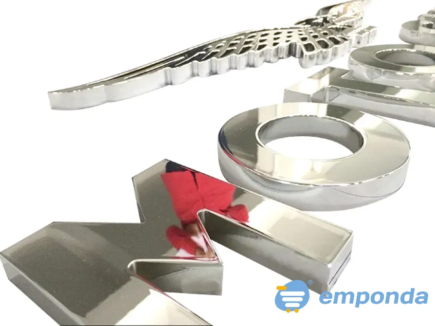 Logos corpóreos de acero espejado Lanús - imagen 3