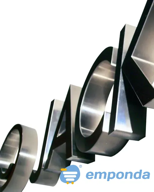 Logos corpóreos de acero espejado Lanús - imagen 1