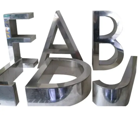 Letras 3d con saliente en acero Lanús