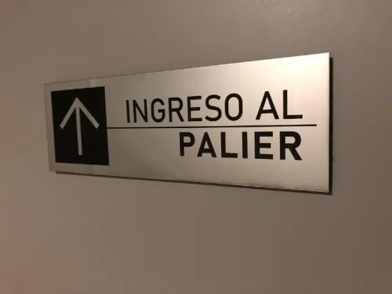 Plaqueta para homenaje en acero calado Lanús